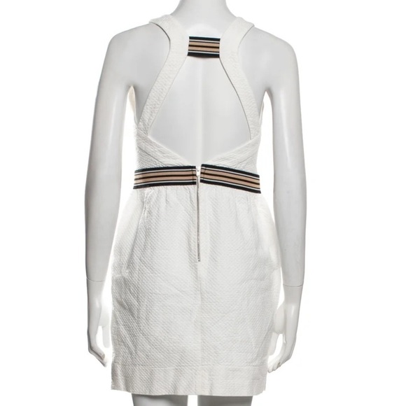 SANDRO Square Neckline Mini Dress in White Size 3 or Large - Picture 6 of 6